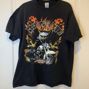 Vtg Delta Pro Weight Black Renegade Motorcycle T Shirt Vtg XL 100% Cotton
